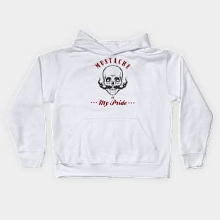 Skull with Mustache Kids Hoodie